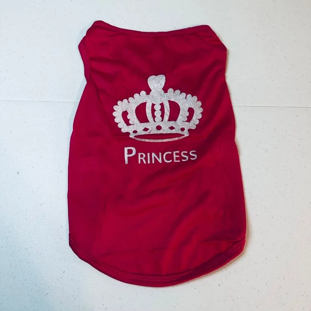 PRINCESS Crown small dog shirt pet shirt puppy shirt princess dog shirt - Picture 1 of 8